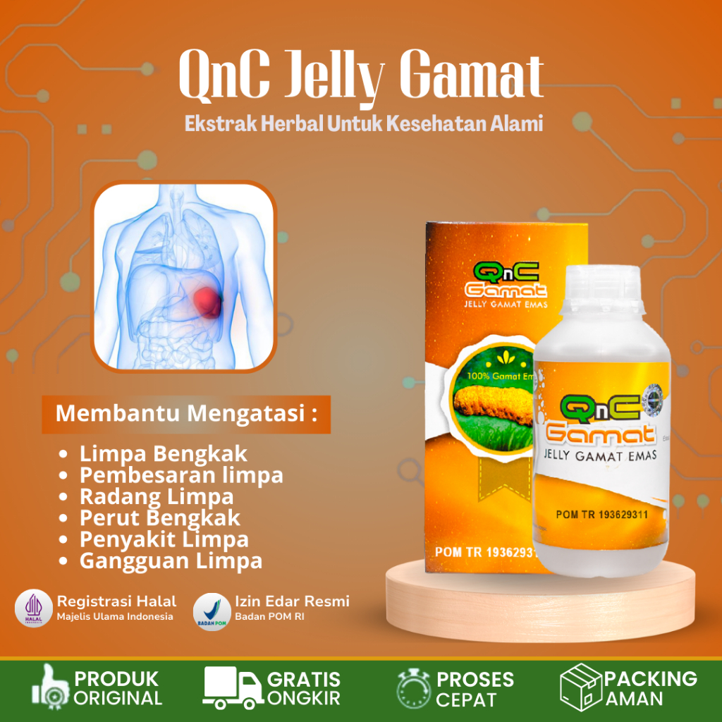 QNC JELLY GAMAT Obat Limpa Bengkak / Herbal Limpa Bengkak, Obat Perut Bengkak Penyakit Limpa