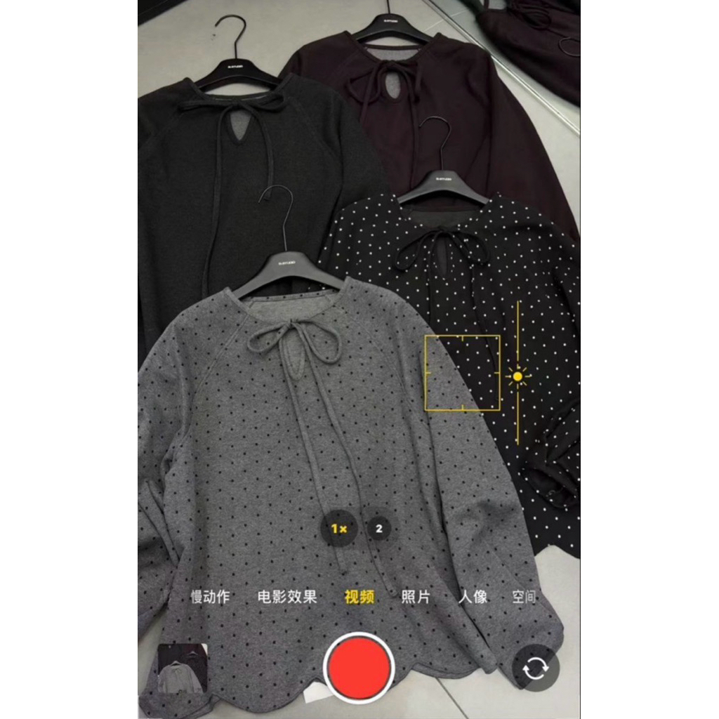 Blouse oversize Atasan wanita jumbo Atasan polkadot