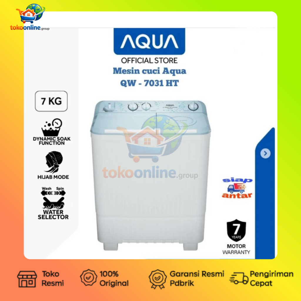 INSTANT AQUA MESIN CUCI QW-7031HT TWIN TUB 7 KG 2 TABUNG QW7031HT QW 7031HT