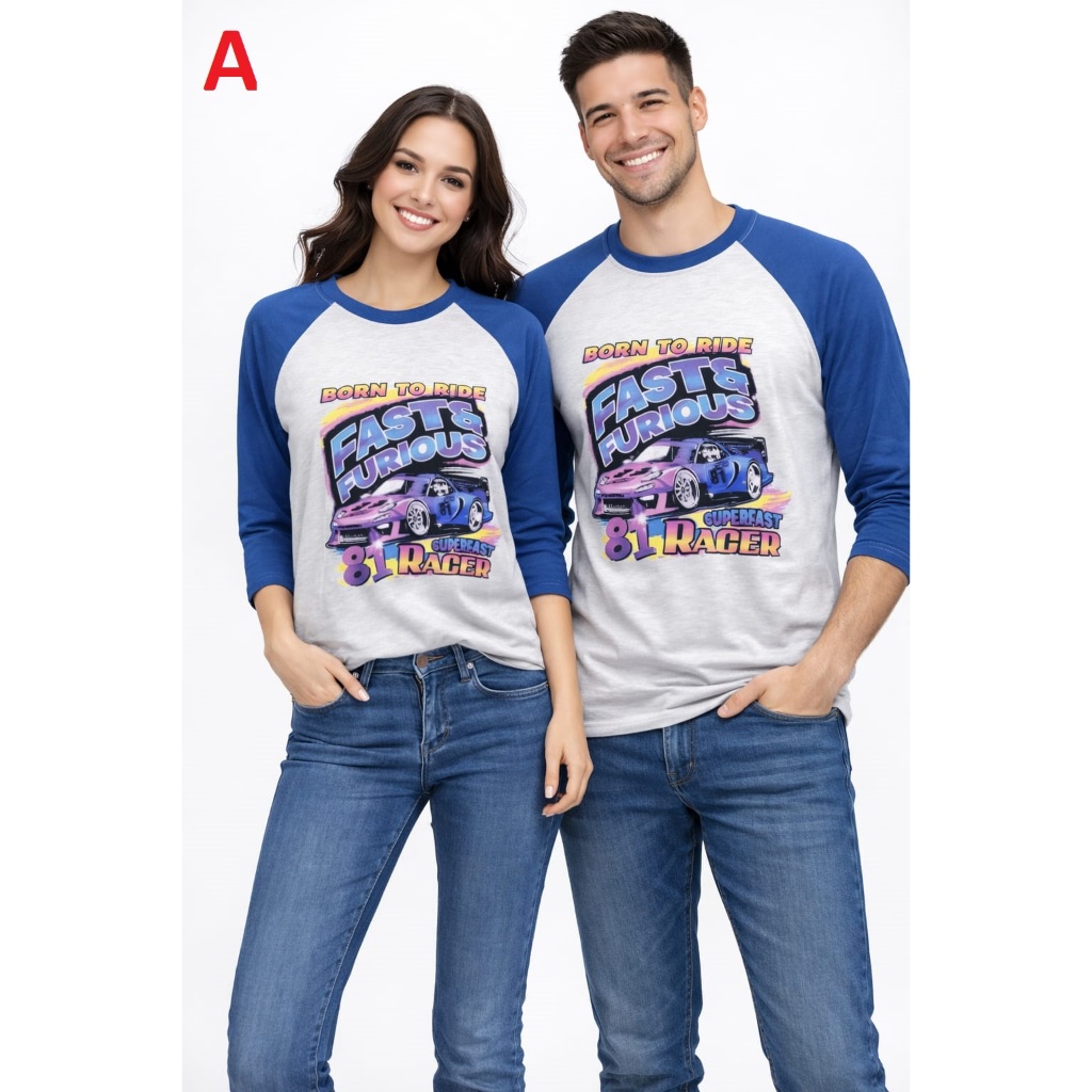 KAOS RAGLAN MOTIF// KAOS COUPLE