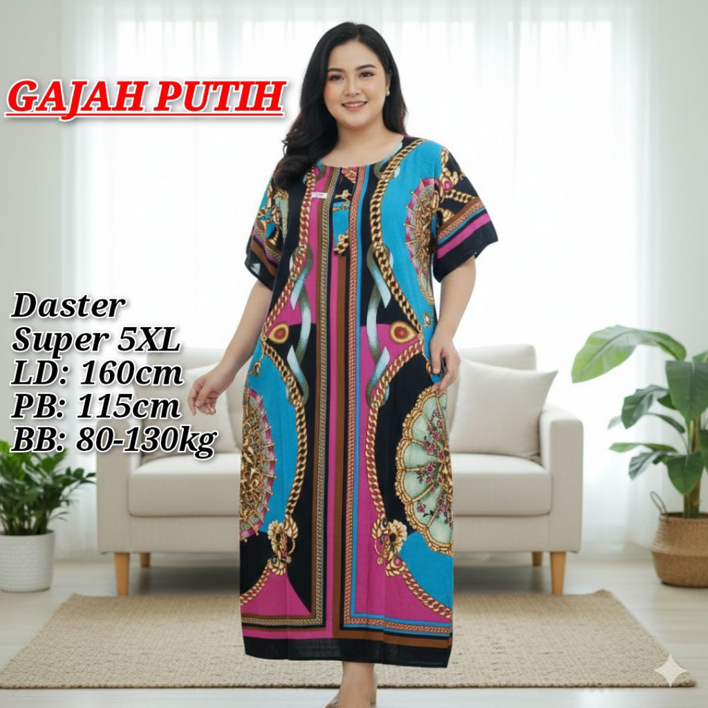 Daster Super Jumbo 5xl Ld160 Pb115 Gajah Putih