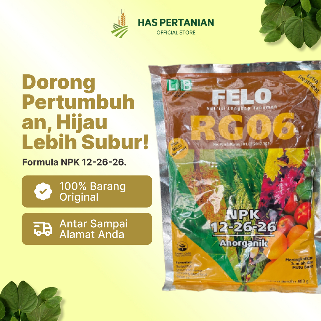 RG 06 500 GR Pupuk NPK Bubuk Biru Meningkatkan Pertumbuhan Buah Sayuran Kacang