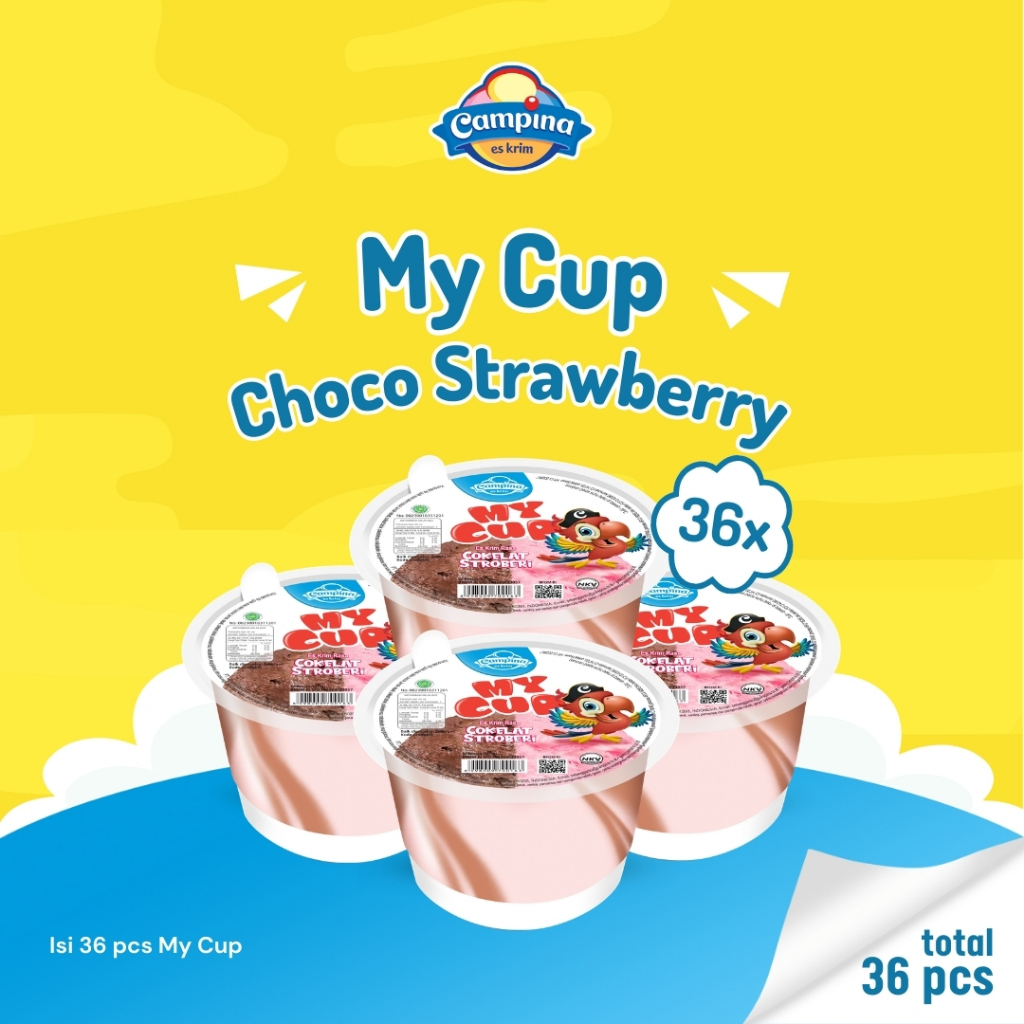 Campina My Cup Choco Strawberry - Es Krim