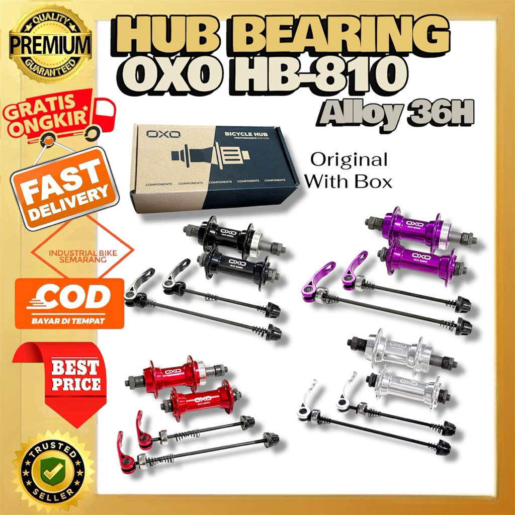 ( HUB BEARING OXO HB-810 ) Bos Tromol Sepeda Mtb Seli Lipat Laker Qr Alloy Depan Belakang Drat Ulir