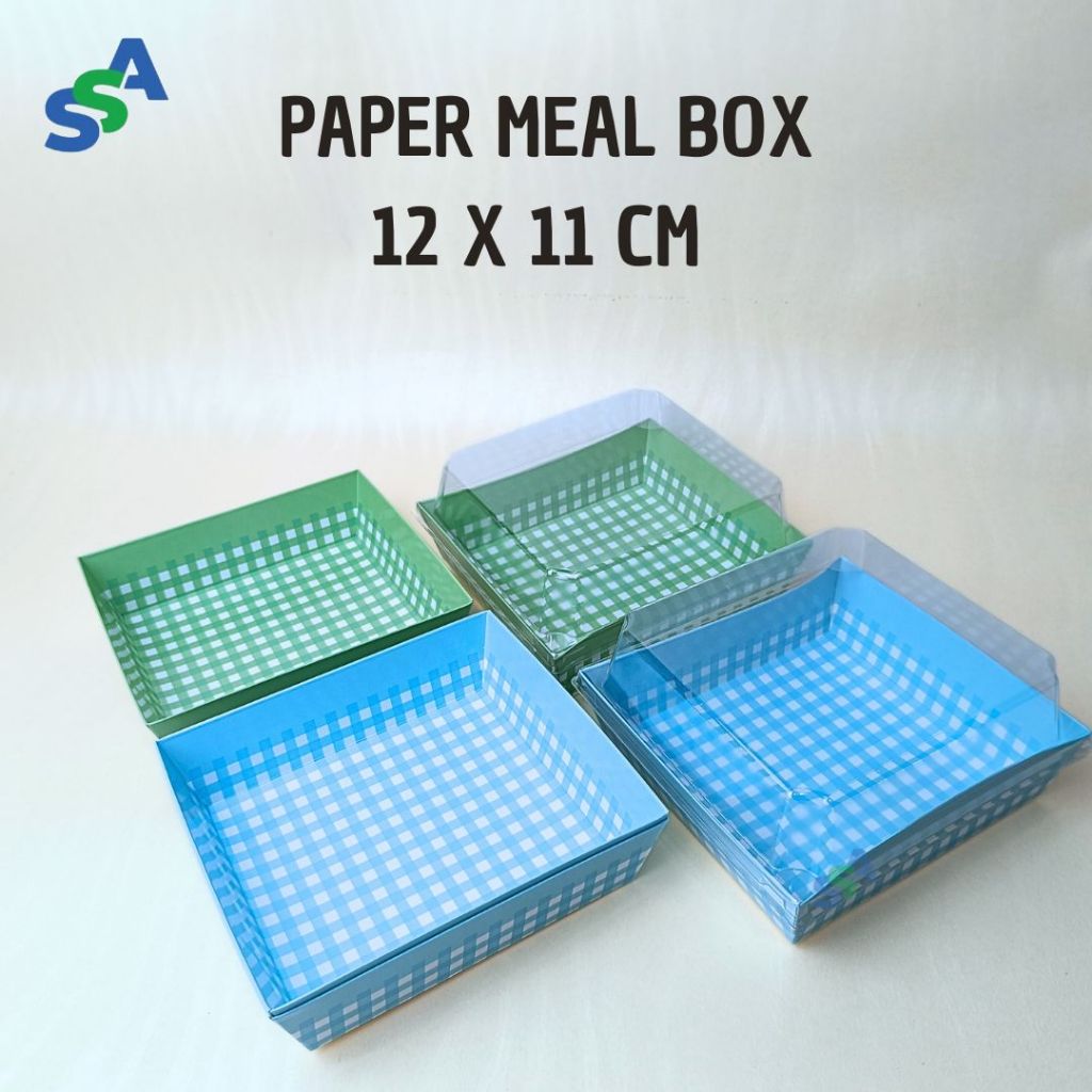 PAPER MEAL BOX 12 X 11 CM ISI 10 PCS / MEAL BOX BURGER / PAPER MEAL BOX DONAT