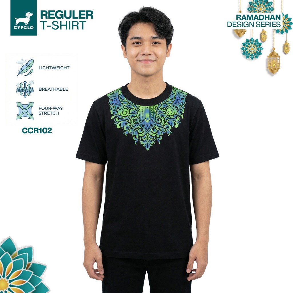 CYFCLO Kaos Katun Lengan Pendek Motif Spesial Lebaran - Kaos Keren dan Ampuh Serap Keringat | CCR102