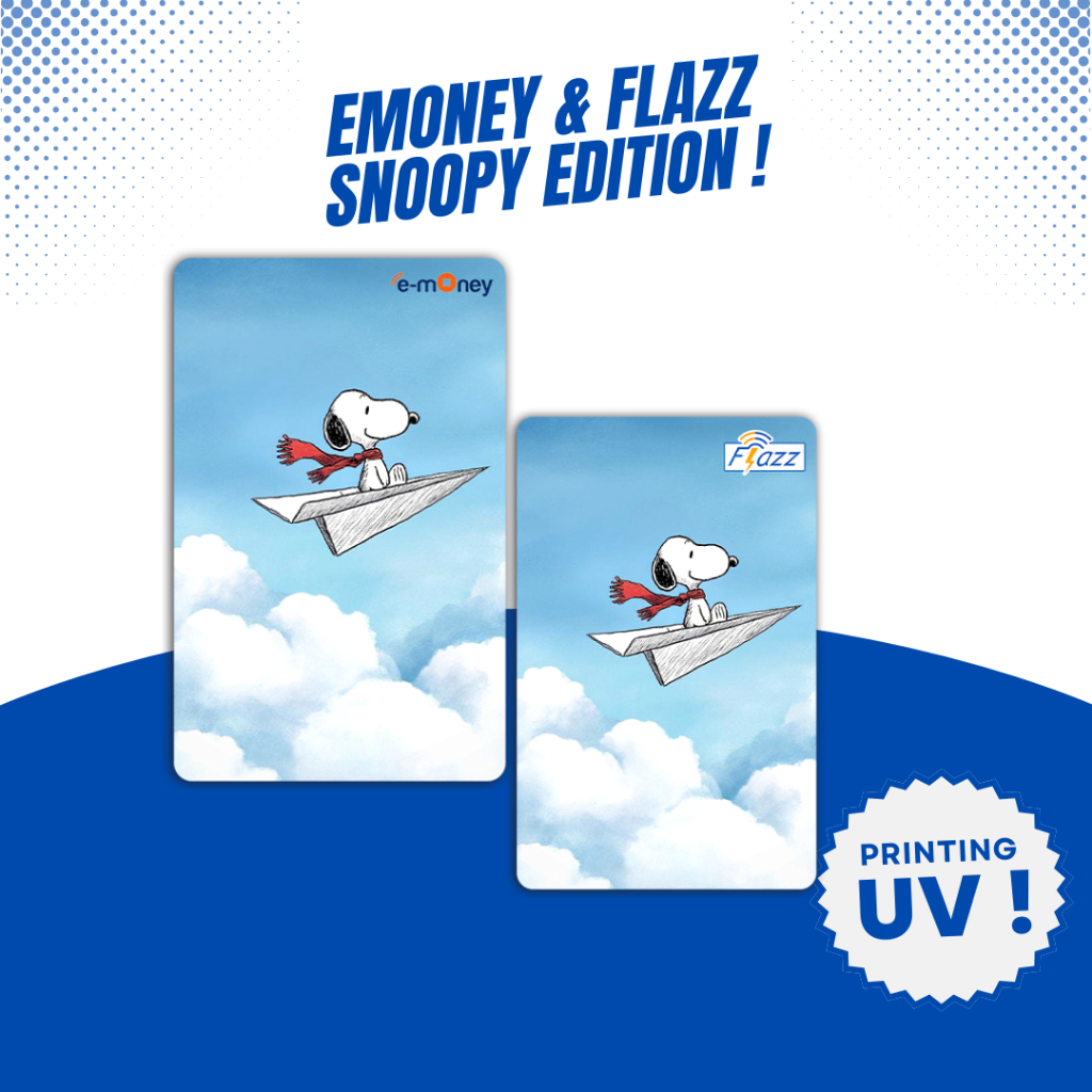 Emoney / Flazz Gen 2 Edisi Snoopy - Custom Kartu Etoll Mandiri BCA - Support NFC