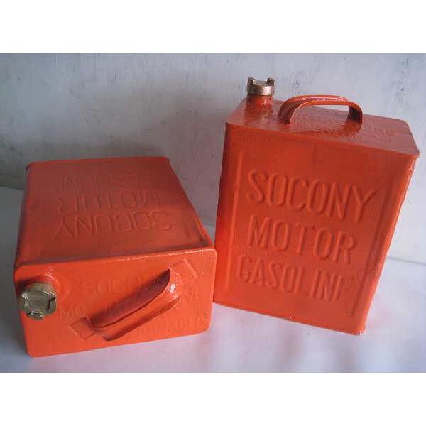 Jerigen baja petroleum / bensin SOCONY MOTOR GASOLINE era Ned - Indie
