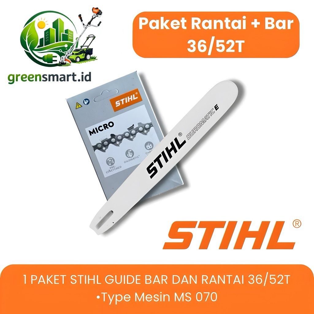 TERMURAH / Paket Guide Bar Senso 070 STIHL + Rantai Potong Senso 36Inc OREGON