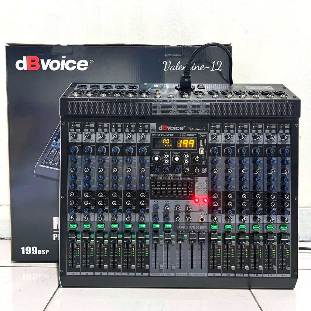 Mixer dBVoice Valentine 12 Original 12 Channel With Bluetooth - Compressor