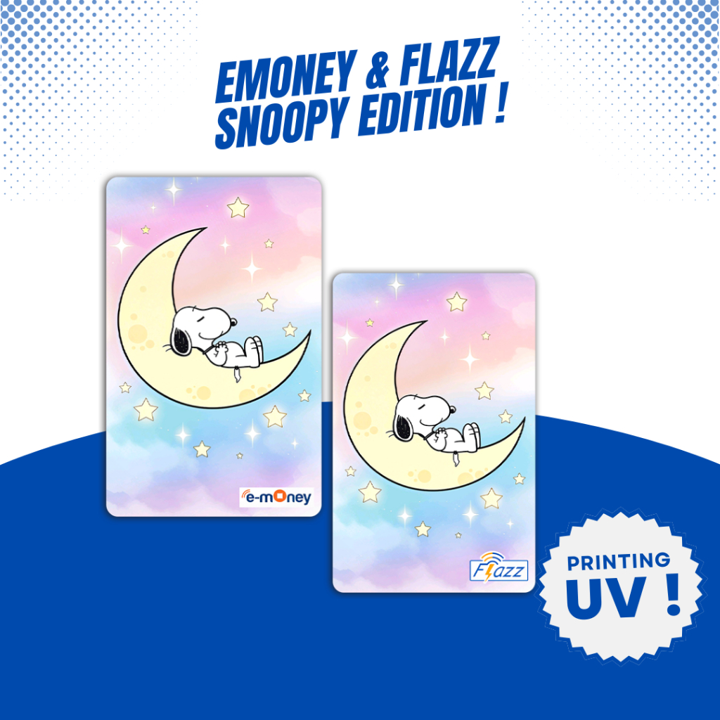 Emoney / Flazz Gen 2 Edisi Snoopy - Custom Kartu Etoll Mandiri BCA - Support NFC