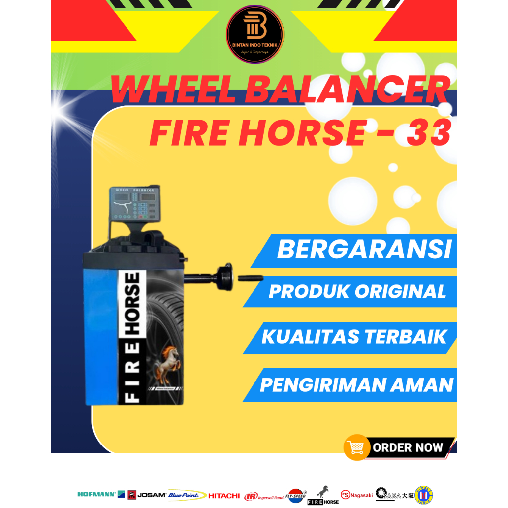 Fire Horse 33 Wheel Balancer Mesin Penyeimbang Ban Presisi Digital Dinamis Ergonomis