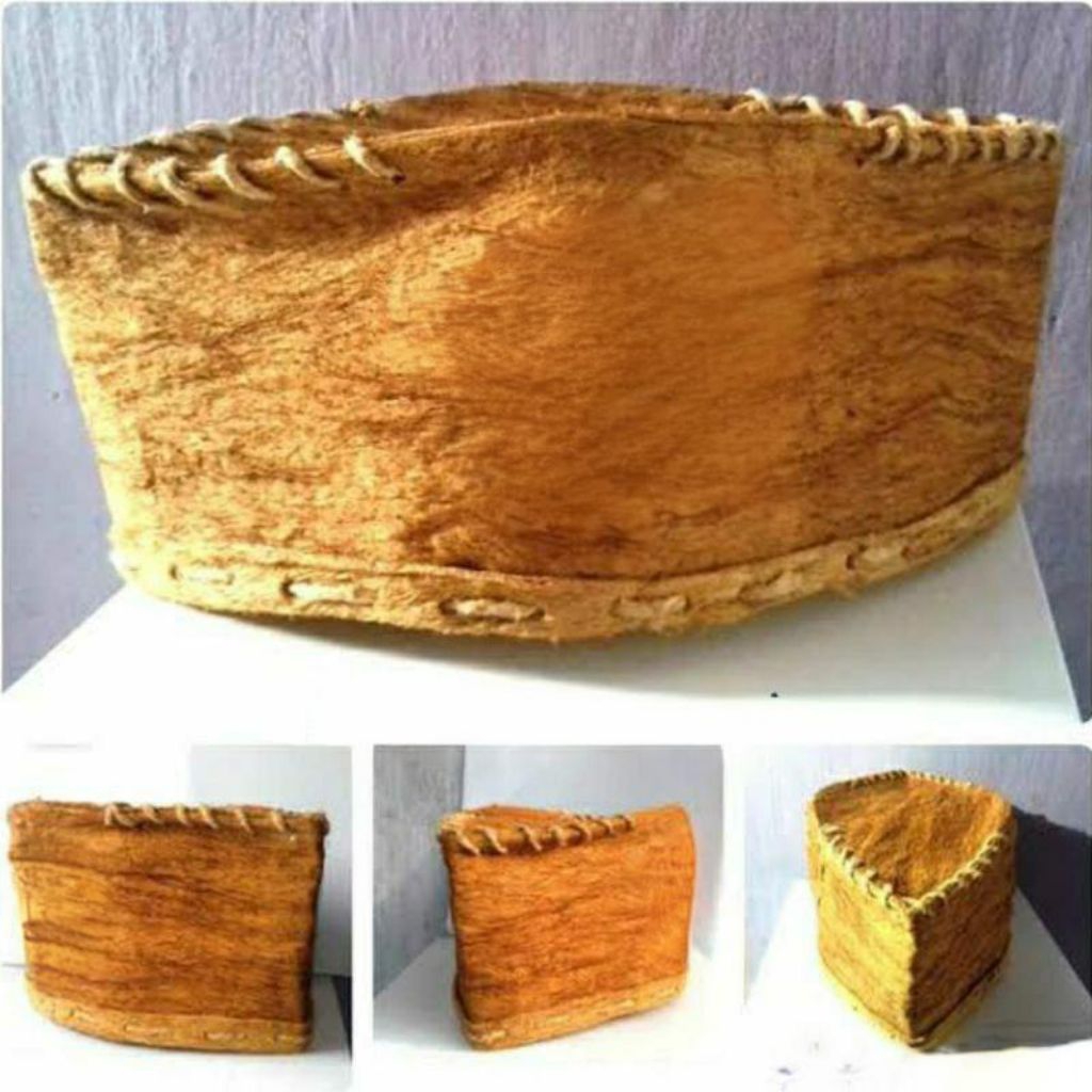 Peci Pelepah Kulit Kayu Waru ala Papua - Polos