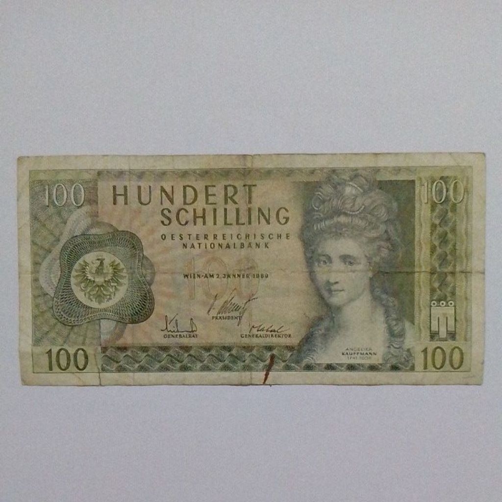 Uang Austria 100 schilling 1969 vf