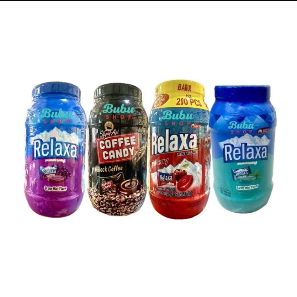 permen relaxa toples isi 200 bungkus
