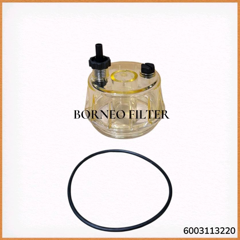 6003113220 CH Bowl Fuel Filter KB0748 600-311-3220 Mangkok Kaca For R120P R120T R120 SFR1230FW P5518