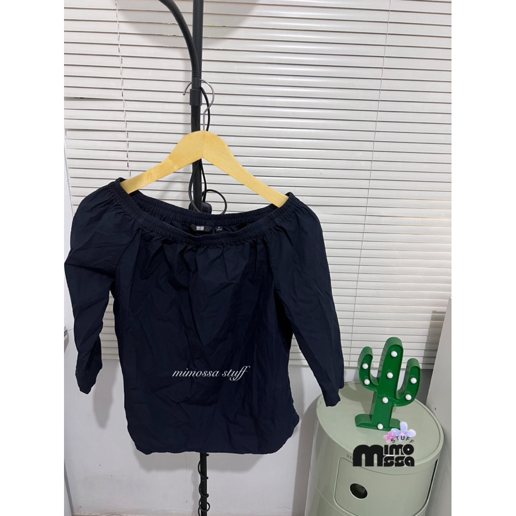 Sabrina Top uniqlo navy (M)