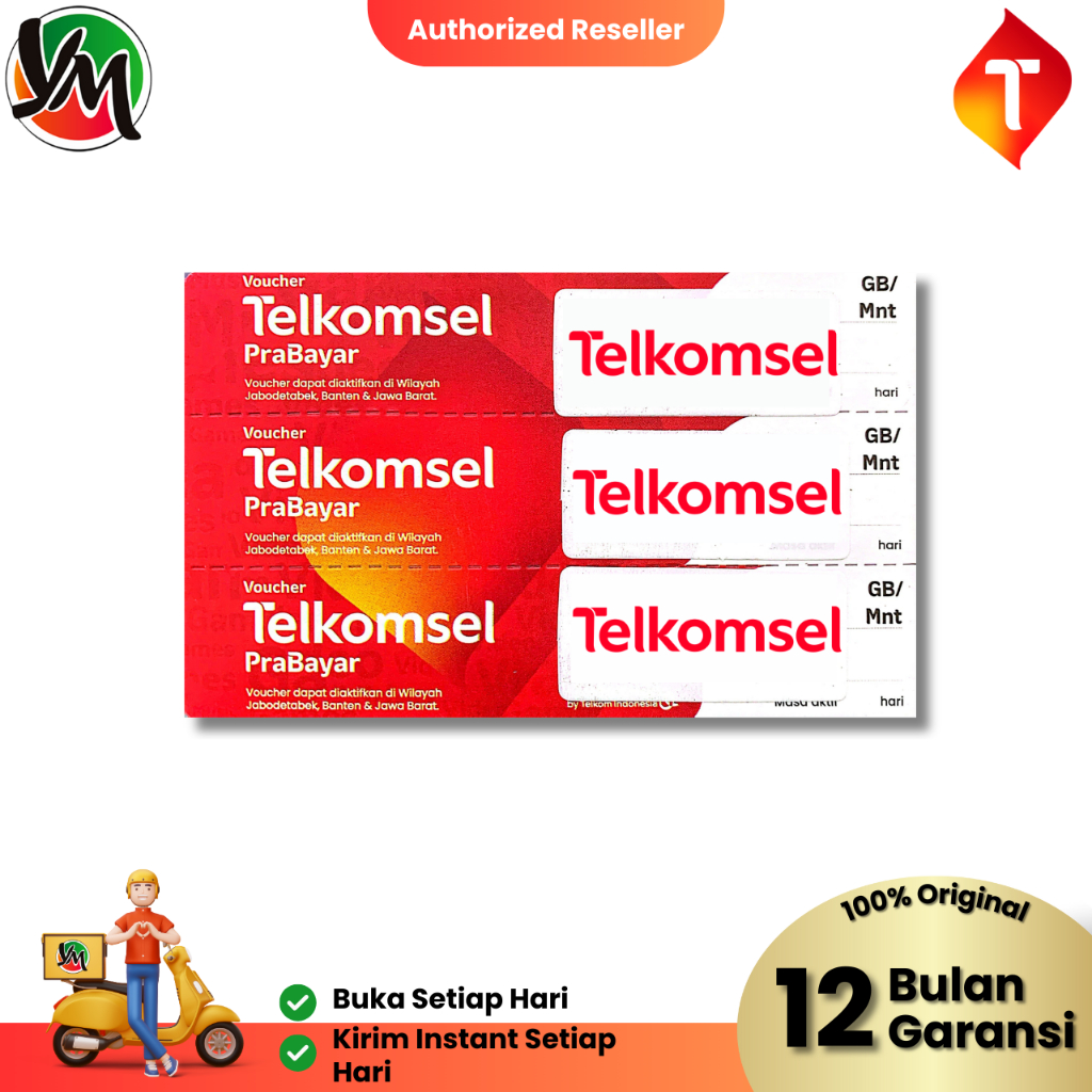 Voucher Kuota Telkomsel 12GB 30 Hari ZONA JABAR & JABODETABEK