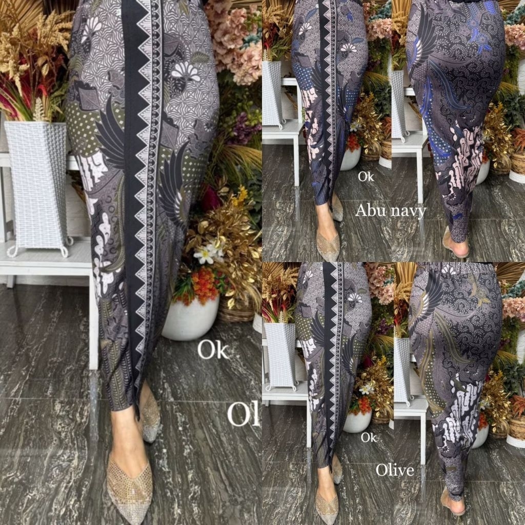 Rok batik span panjang elastis melar wanita bawahan kamen jadi bali