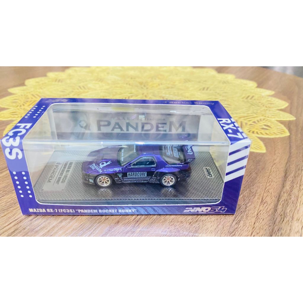 Inno64 Mazda RX-7 (FC3S) with a Pandem Rocket Bunny body kit 1:64 Diecast