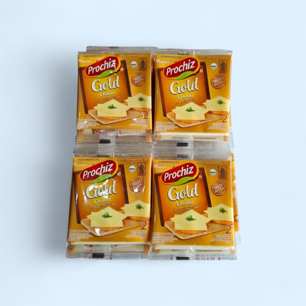 Prochiz Gold Cheddar | Keju Sachet 8Pcs x 26Gram