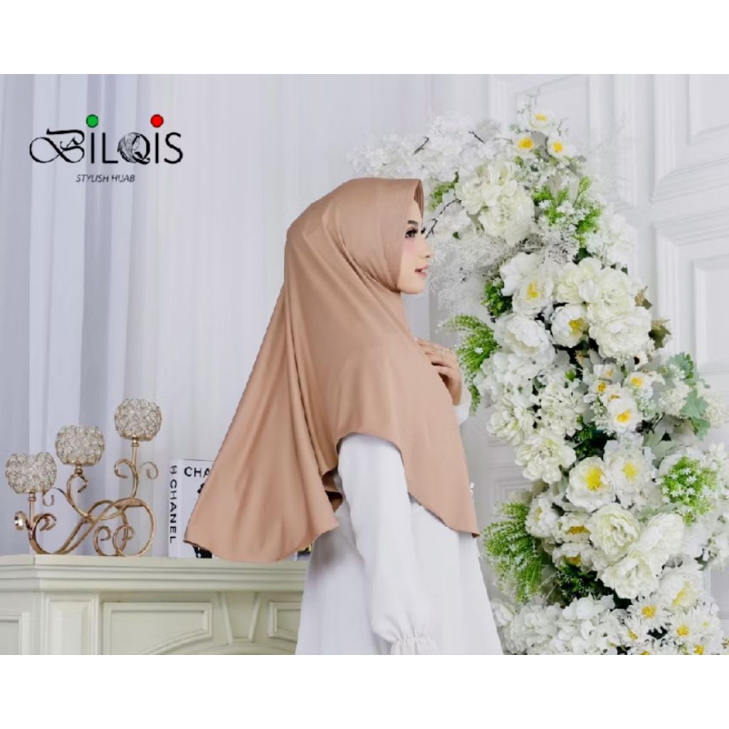 KENAN - Hijab Instan Bergo Jersey Premium Ukuran L, Nyaman Dipakai Sehari-hari