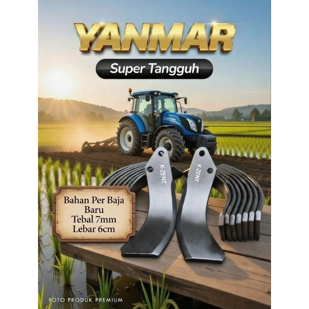 pisau rotary traktor YANMAR 393/494 BAHAN per baja