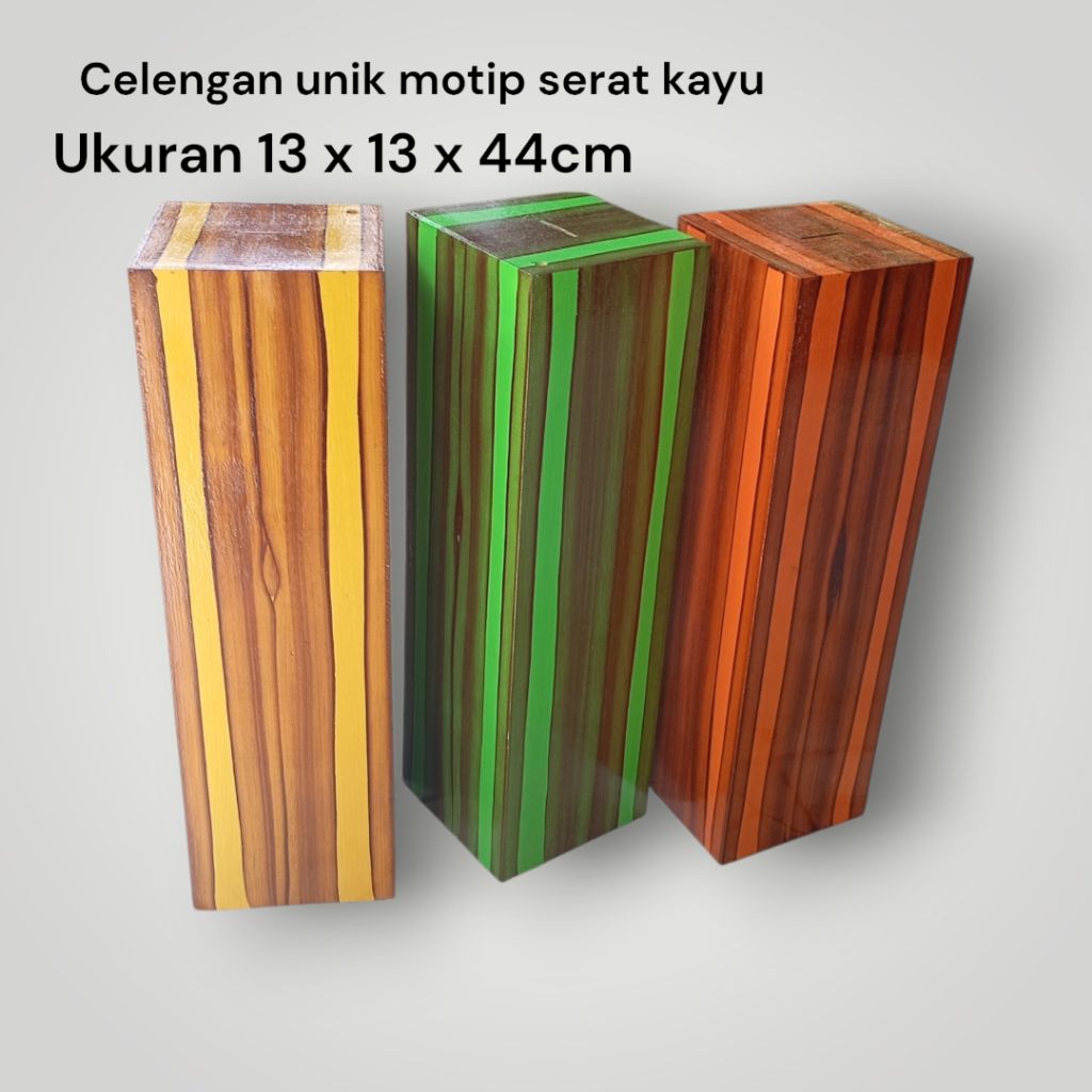 kotak celengan unik bok peyimpanan uang motip serat kayu prmanen jumbo