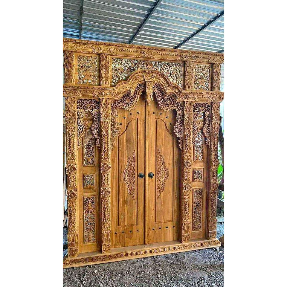 pintu gebyok ukir jawa