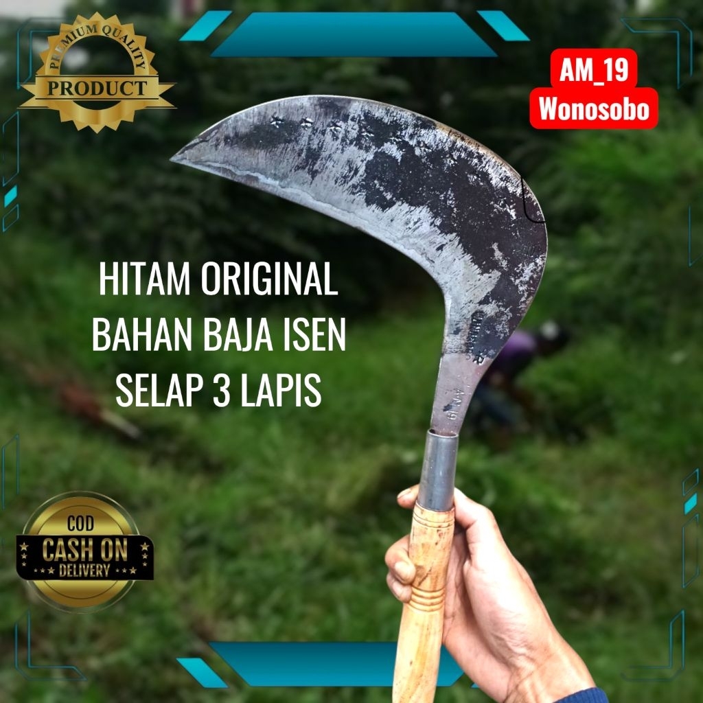 Sabit Arit M Bagong Jumbo Baja Isen Selap 3 Lapis Pengaritan & Ramban Super AM19 Wonosobo