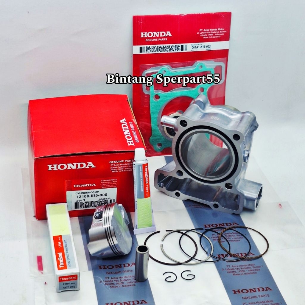 Blok Seher K15 Komplit + Top Set + Lem Honda CBR 150R Thailand/CB 150 Old Kode K15 Original AHM