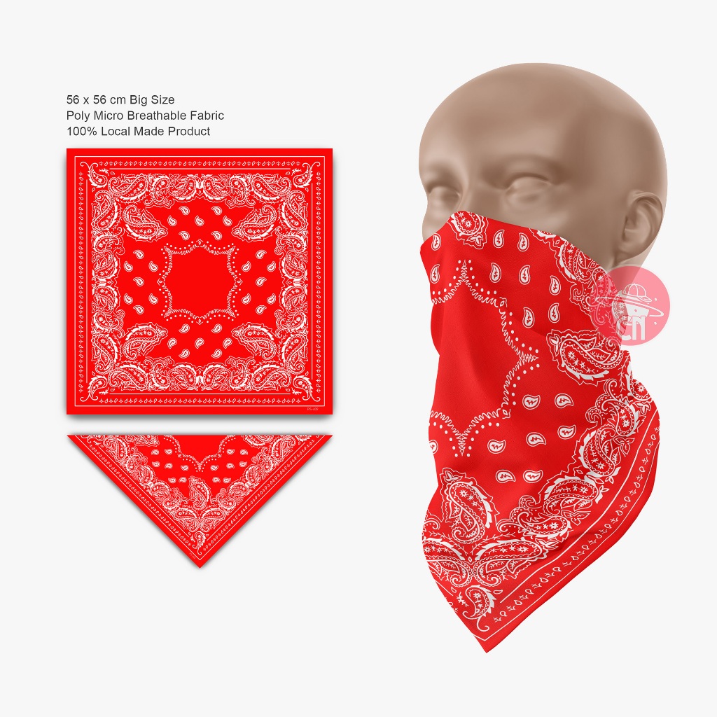 Bandana Batik /Paisley Masker Scarf /Skull Metal /Slayer Unisex /Skena Aksesoris Outfit Murah /Starb