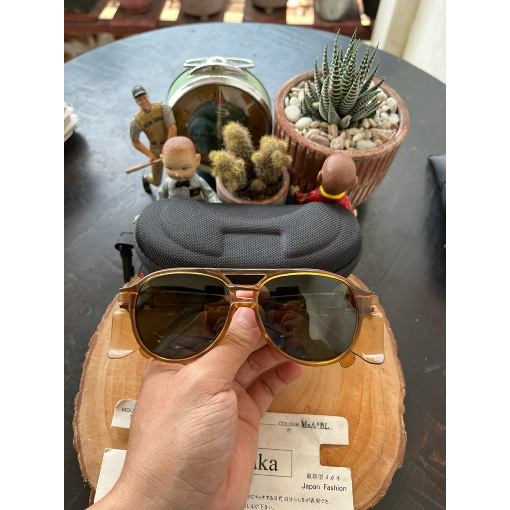 Vintage American Optical Safety Z87 sunglasses 1970-1980s made in U.S.A Stainless steel Tag logo bra