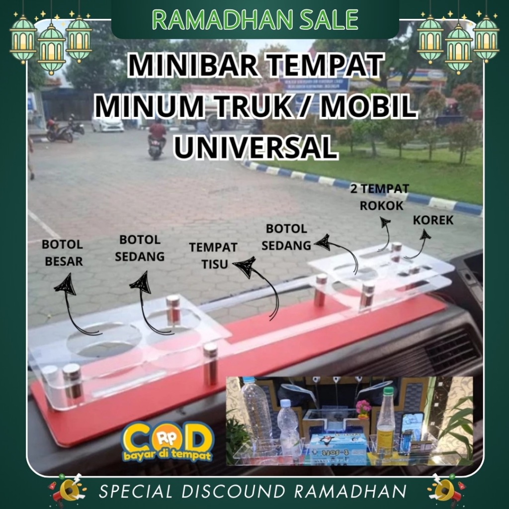 MiniBar Mobil 75×15 cm untuk hino,fuso, dilengkapi lampu LED dan USB [COD]