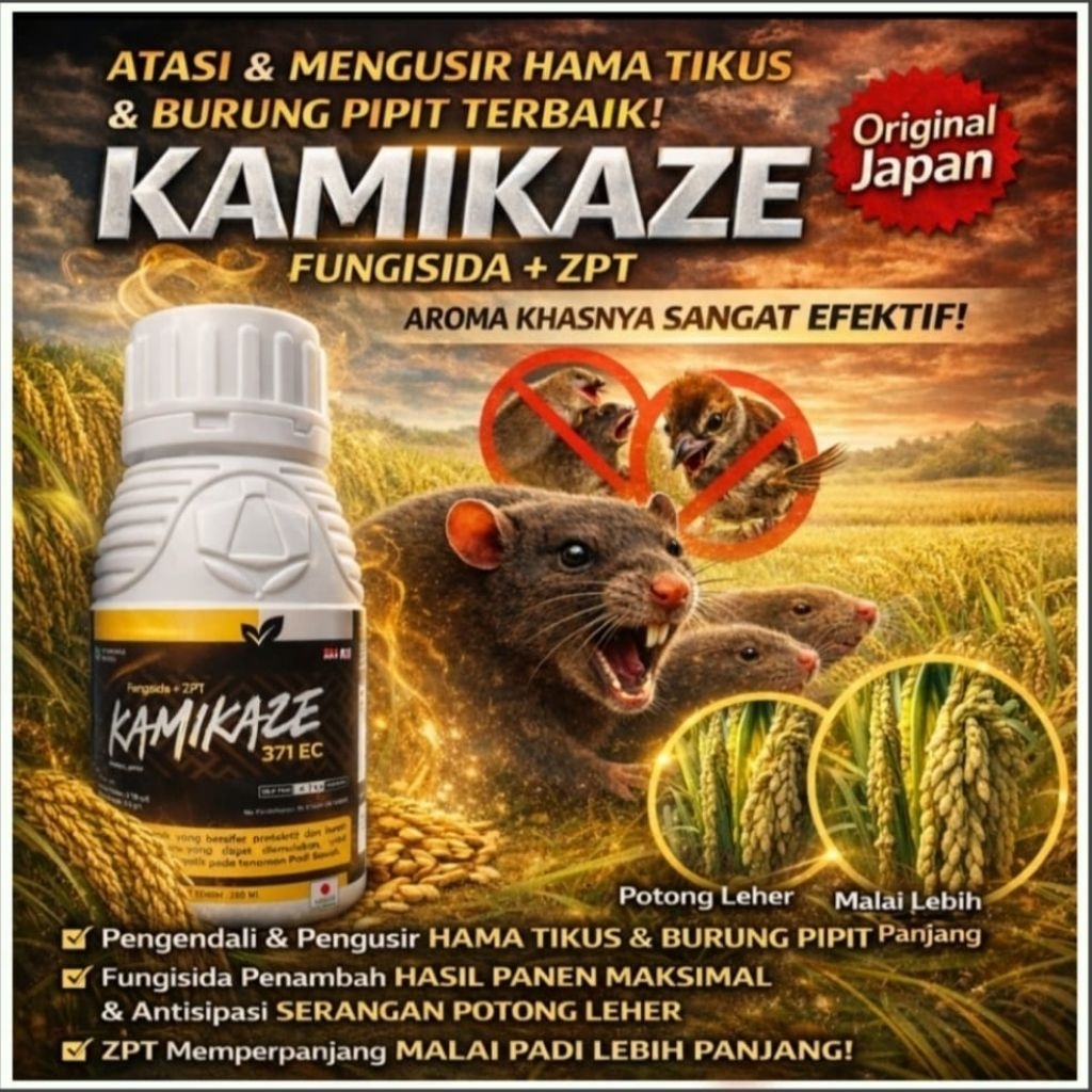 fungisida sistemik KAMIKAZE 371 EC booster tanaman padi