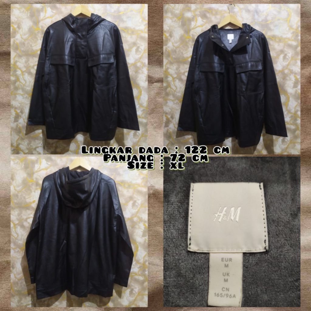 Jaket Cagoule Bahan Seperti Kulit Second Original.