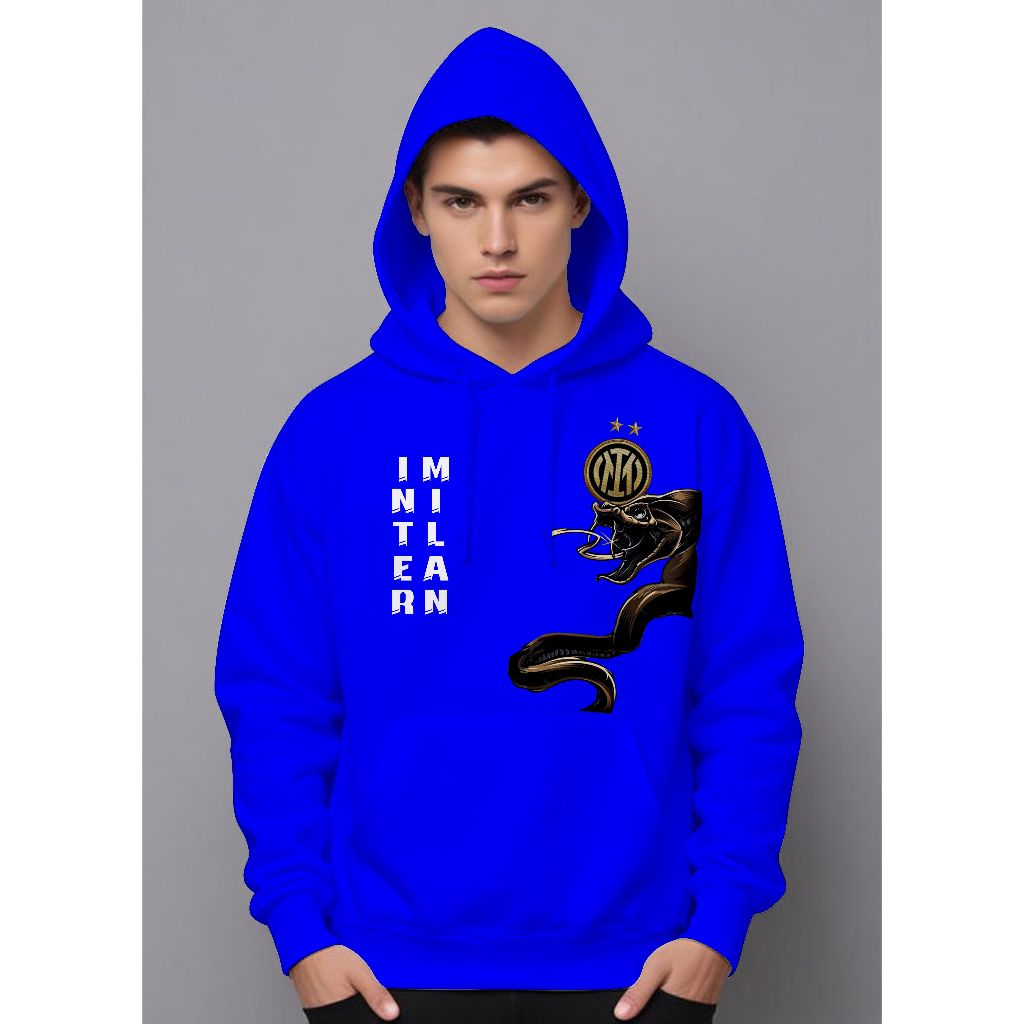 ILLEONI SWEATER HOODIE INTER MILAN-JAKET HOODIE BOLA INTER MILAN- HOODIE INTER SNAKE