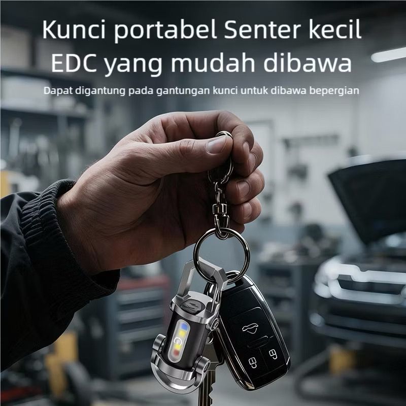 Senter Mini Gantungan Kunci Multifungsi / Lampu Senter Gantungan Kunci Mini Lampu Camping / Lampu