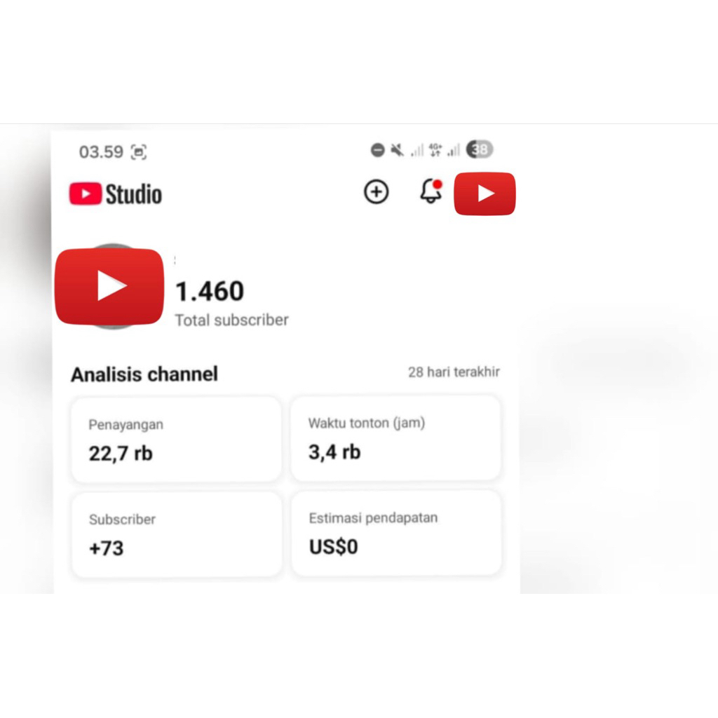 akun youtube monet adsense dan fresh monet