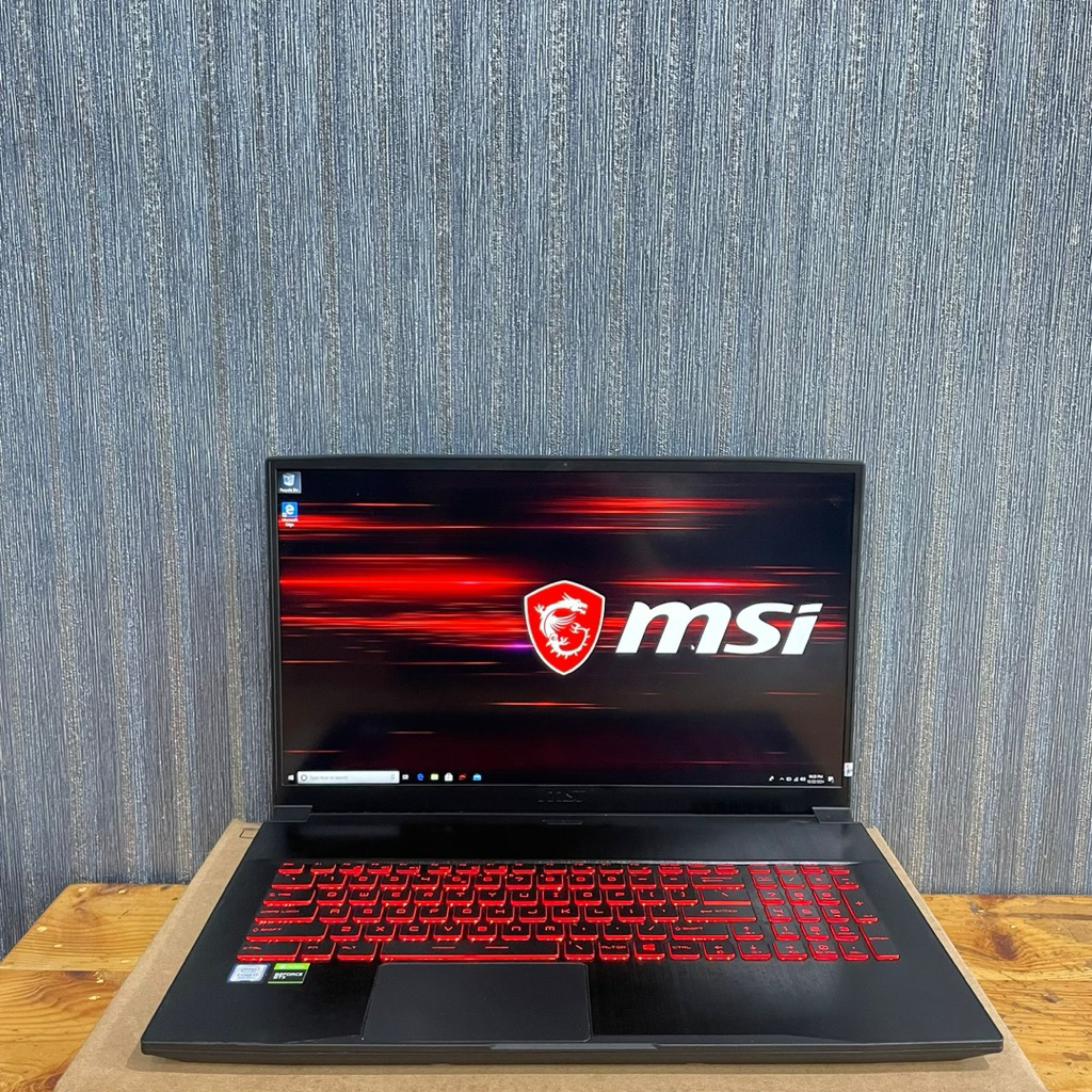 Laptop MSI GF75 Thin 9RCX, Intel Core I7- 9750H, Gen 9Th, ###Double penyimpanan Ram 8Gb / 256Gb, Hig