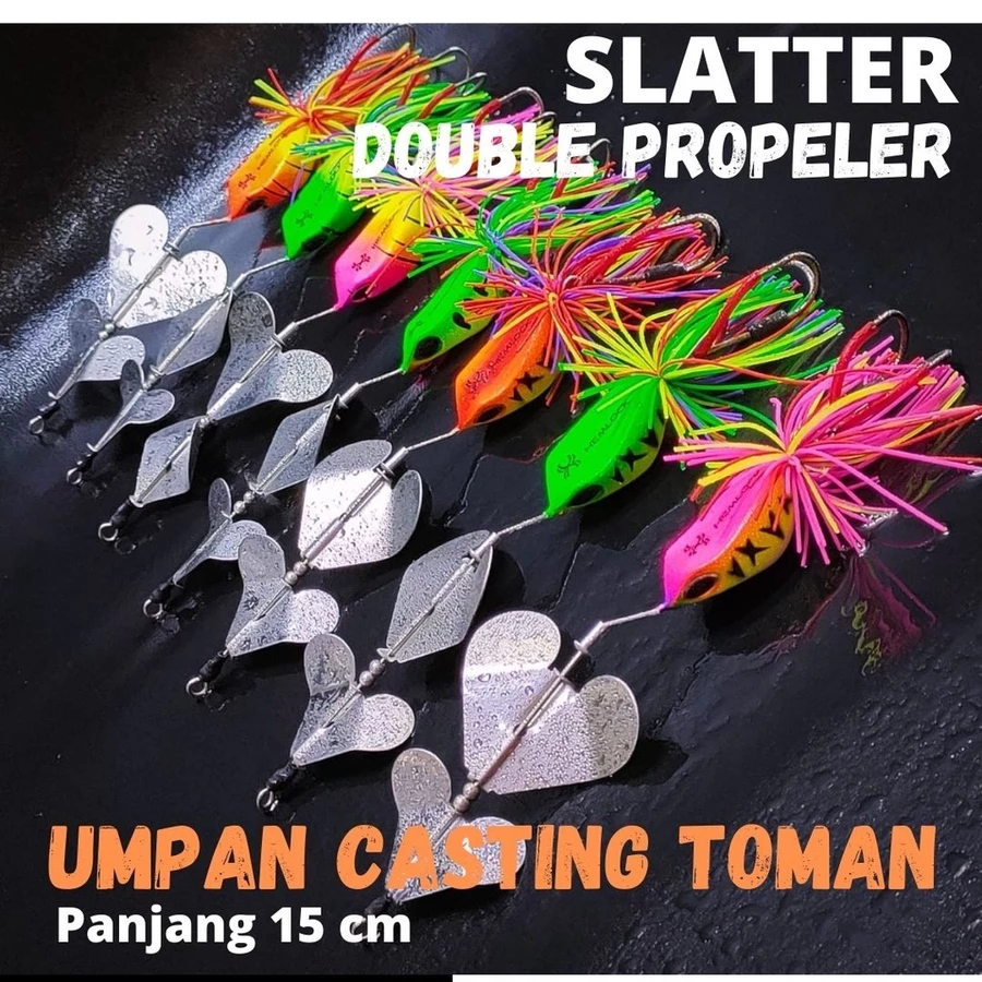 UMPAN CASTING TOMAN SLATTER DOUBLE PROPELLER ORIGINAL HEMLOCK TOMAHAWK SERRIES