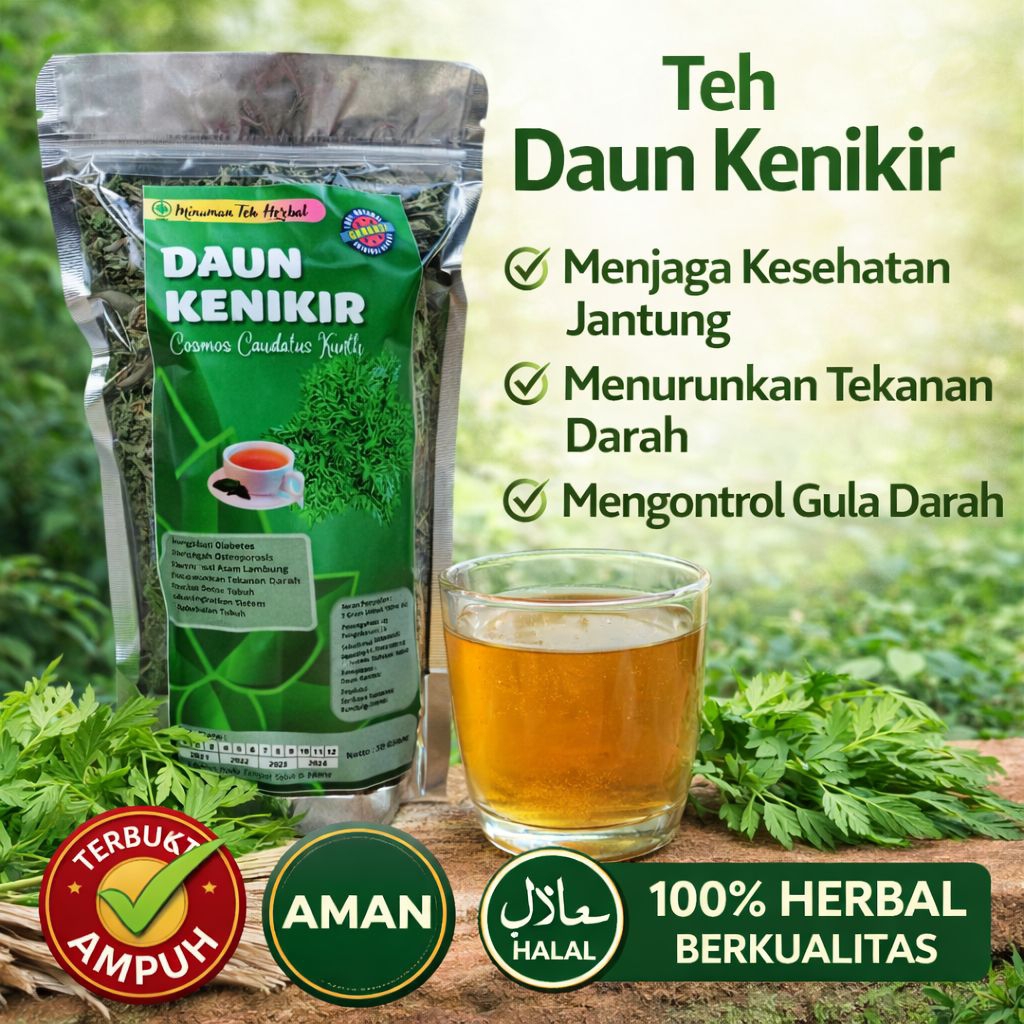 BEST SELLER Teh Kering Daun Kenikir Membantu Mengatasi Kanker Herbal Aman Halal