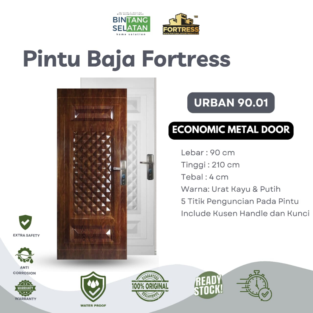 FORTRESS Pintu Baja Type Urban 90 90X210