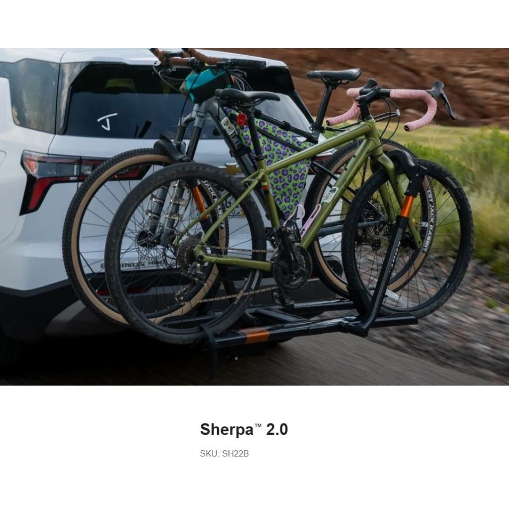 Rak sepeda mobil - Kuat Bike rack towing sherpa 2.0 - black metalik with gray anodize