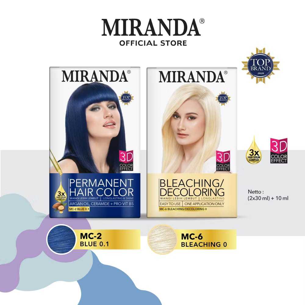 Miranda Paket Rambut MC2 Blue & MC6 Bleaching 30ml