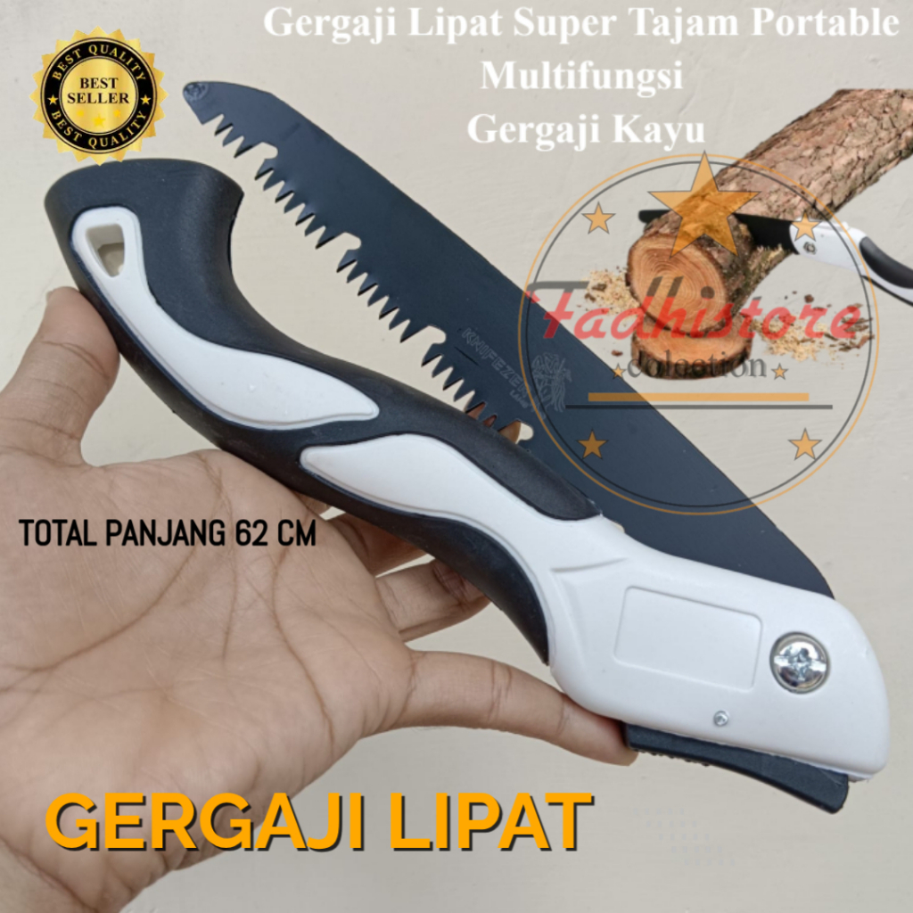 GERGAJI LIPAT 30 CM TOTAL PANJANG 62 CM/ALAT PEMOTONG KAYU BAMBU TANPA RIBET SUPER TAJAM GERGAJI LIP