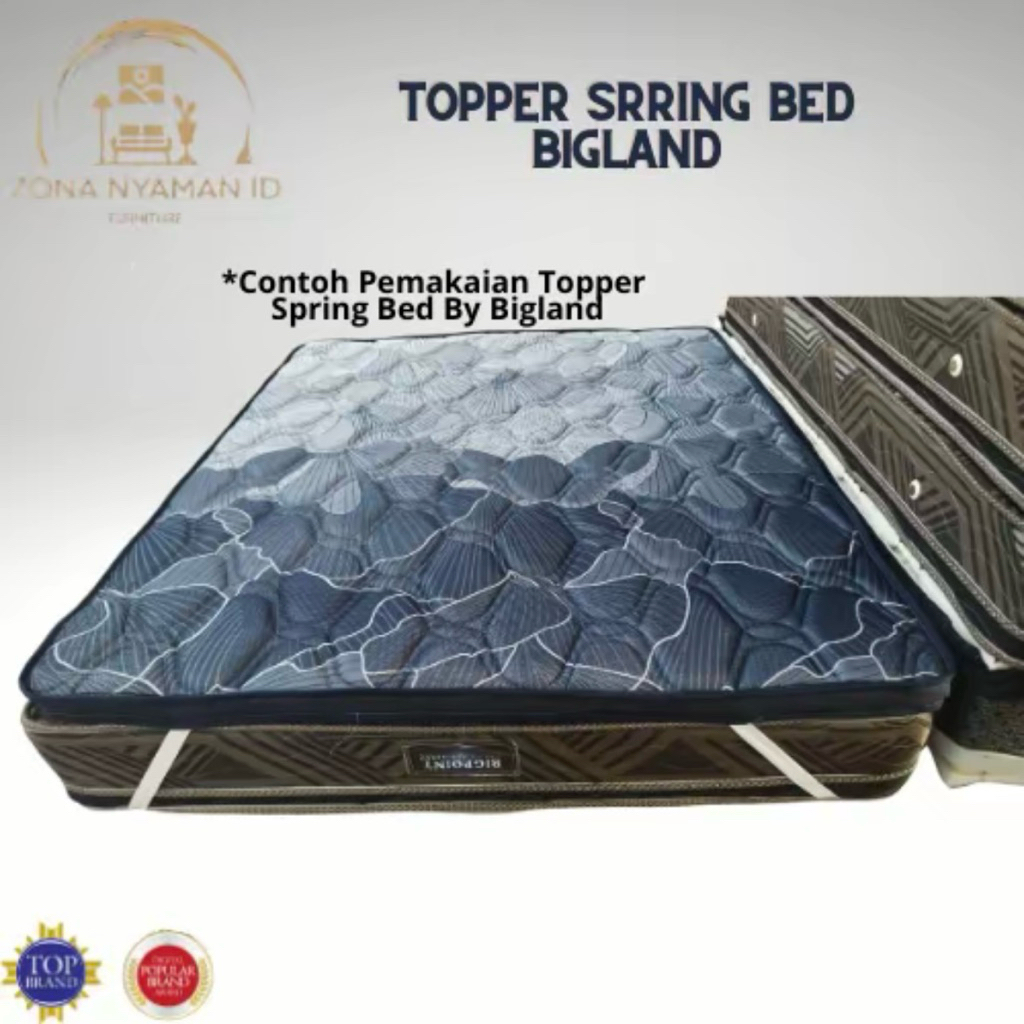 Matrass Topper / Topper Spring Bed / Mattress Topper Bigland High Density Foam Garansi Kempes 10Th U