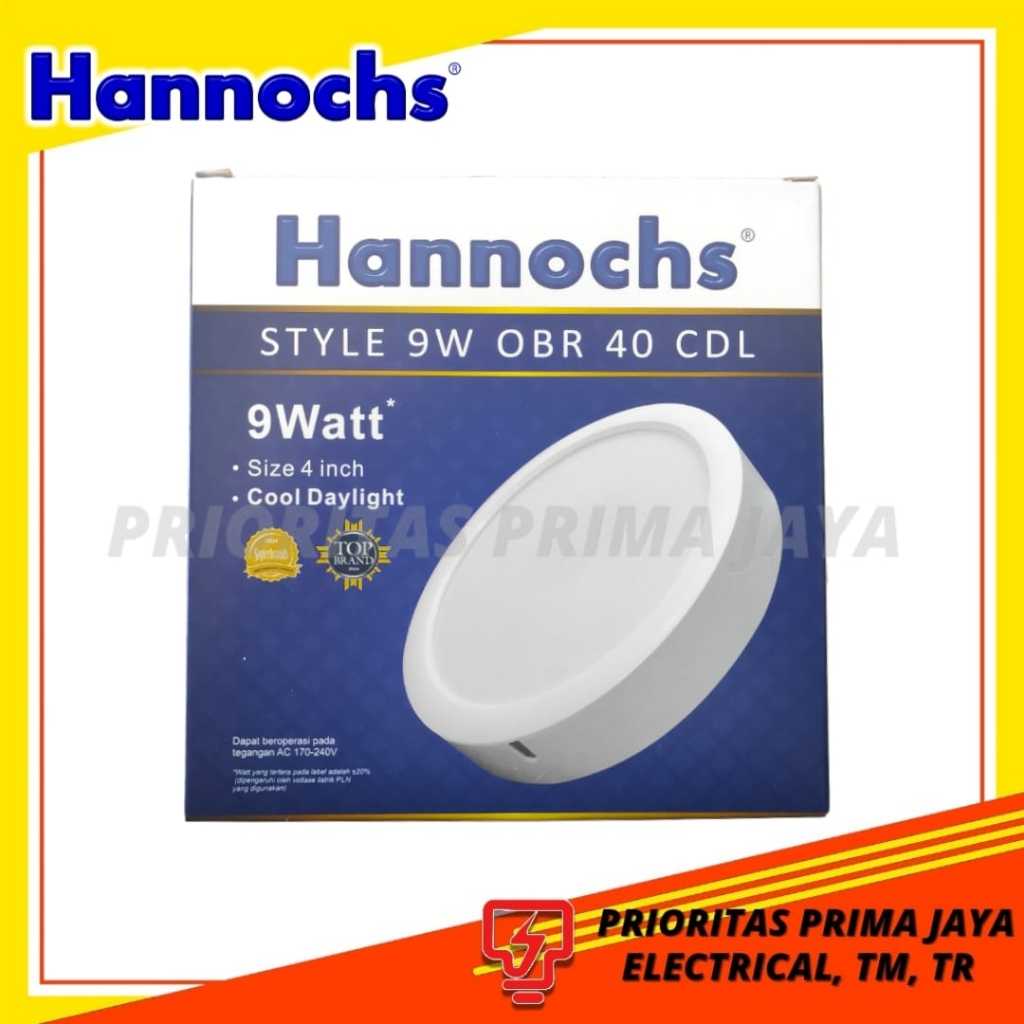 Downlight Hannochs OBR (Bulat) Tempel 9W Putih