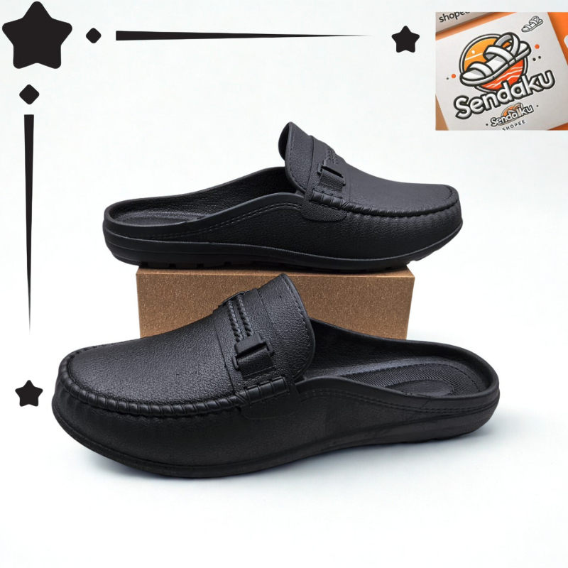 Sandal Sepatu Pria Karet Anri Slip Sandal Elegan