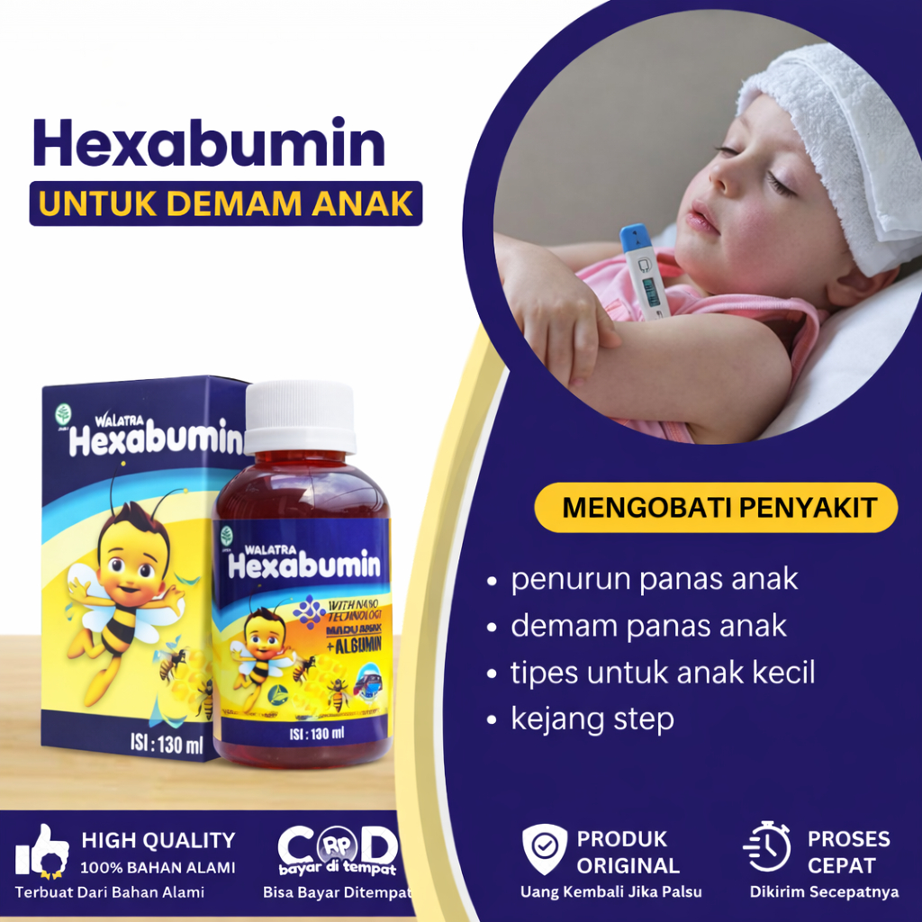 Hexabumin Original Penurun Demam Anak & Panas Tinggi